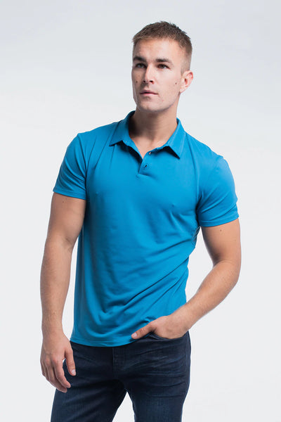 Havok Polo - Steel Blue - photo from front in focus #color_steel-blue