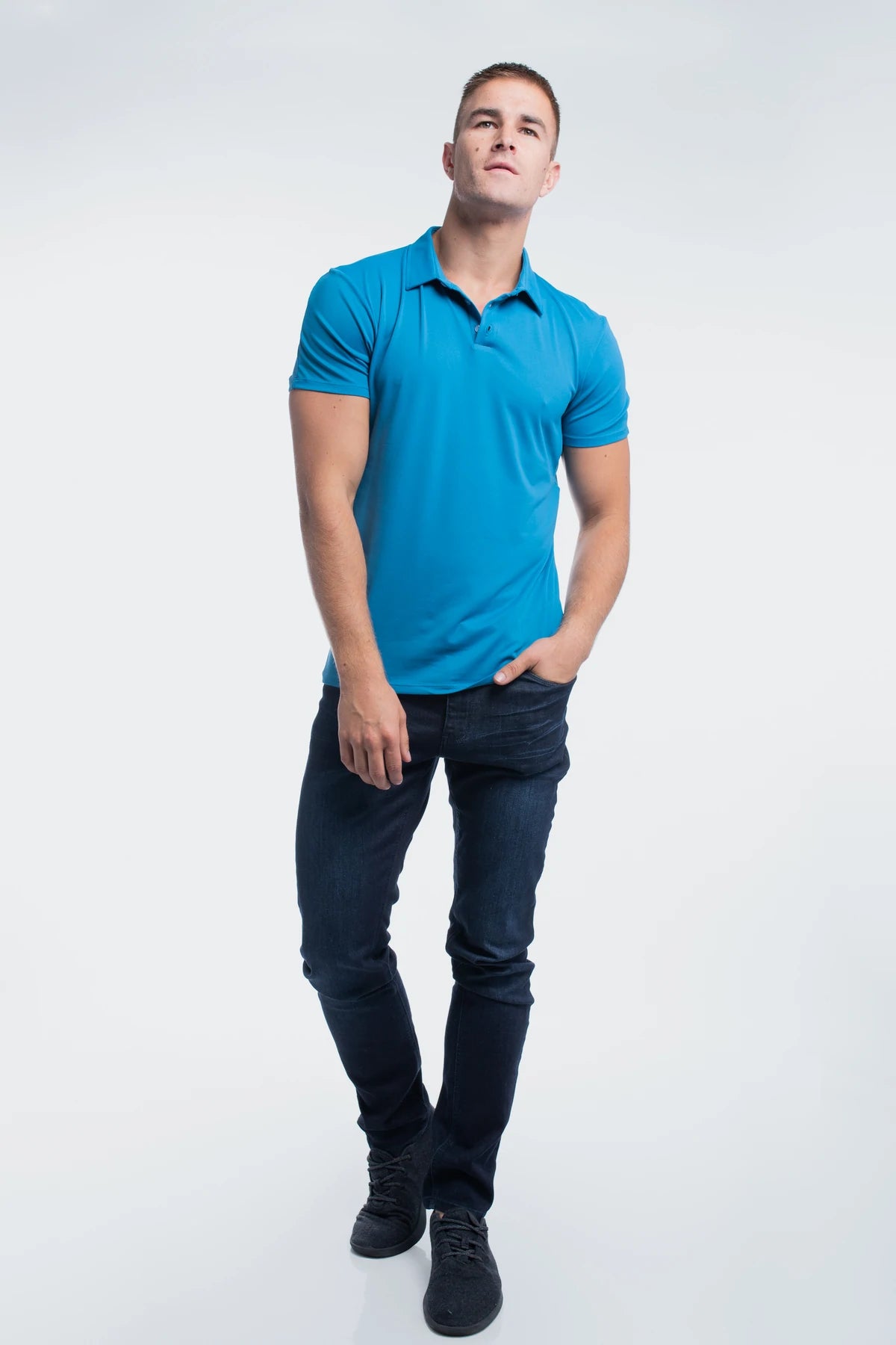 Havok Polo - Steel Blue - photo from front #color_steel-blue