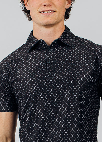 Isolate Performance Polo - Black - photo from collar detail #color_black