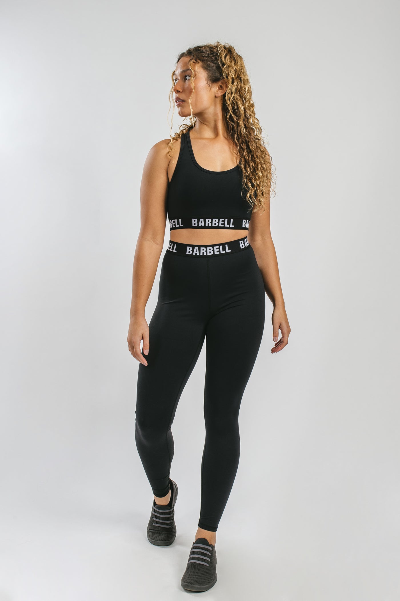 Barbell Leggings-Black - photo from front #color_black