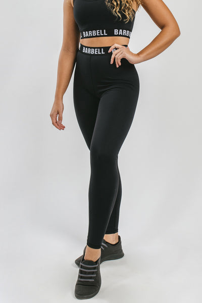 Barbell Leggings-Black - photo from front in focus #color_black
