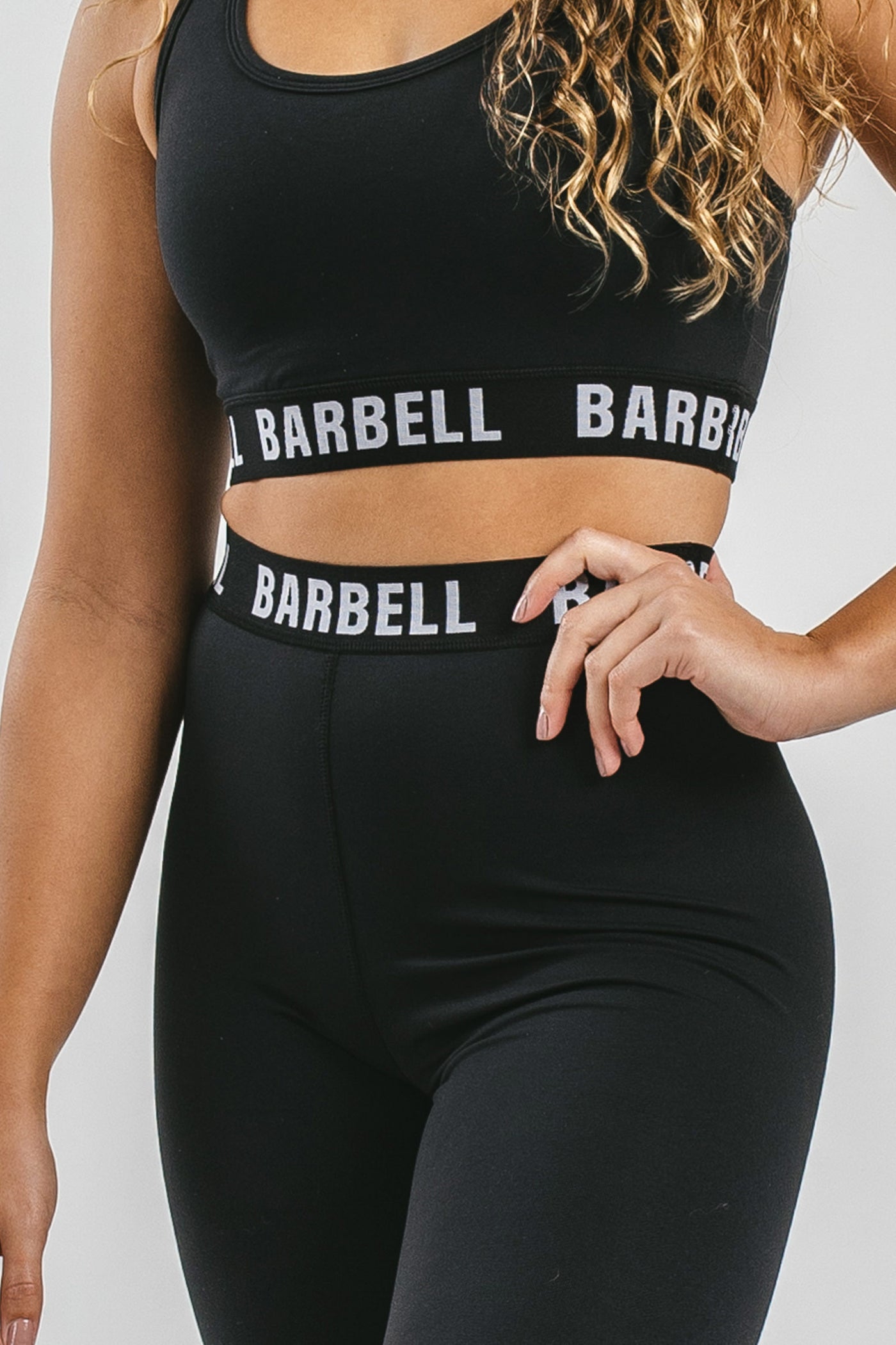 Barbell Leggings-Black - photo from front second angle #color_black