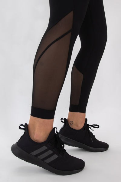Barbell Luna Leggings-Black - photo from side detail #color_black