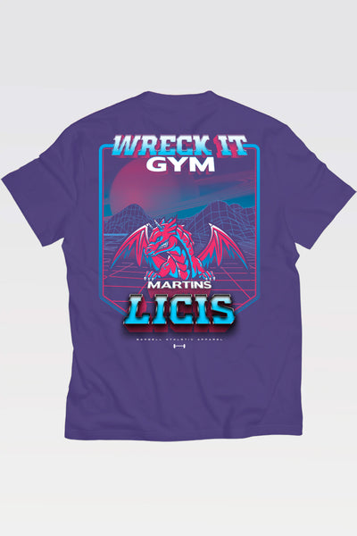 Barbell Martins Wreck It Dragon Tee - Purple - photo from back #color_purple