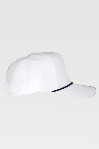 Barbell Range Hat - White - photo from side #color_white