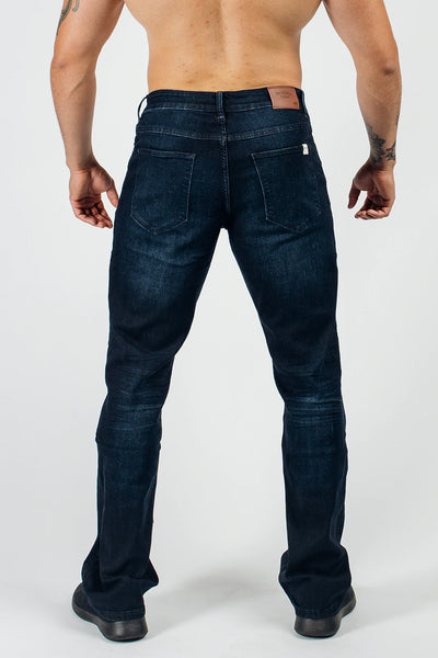 Relaxed Athletic Fit - Dark Distressed - photo from back #color_dark-distressed