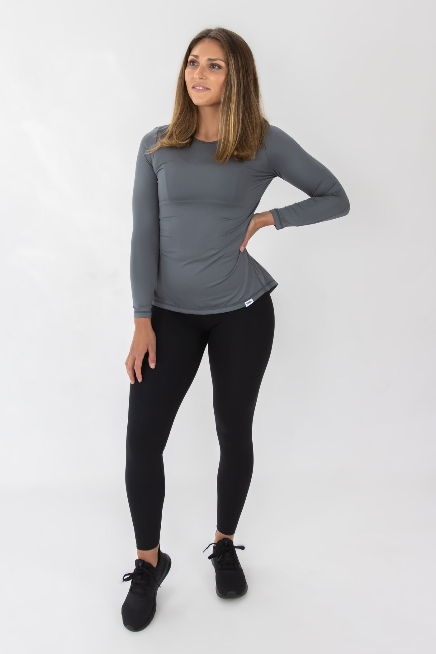 Barbell Serene Long Sleeve-Gray - photo from front #color_gray