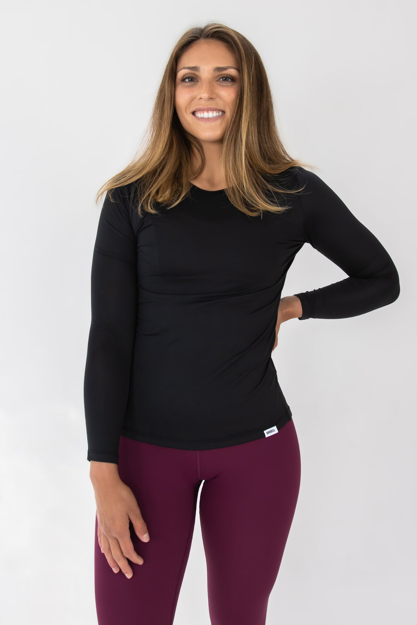 Barbell Serene Long Sleeve-Black - photo from front in focus #color_black