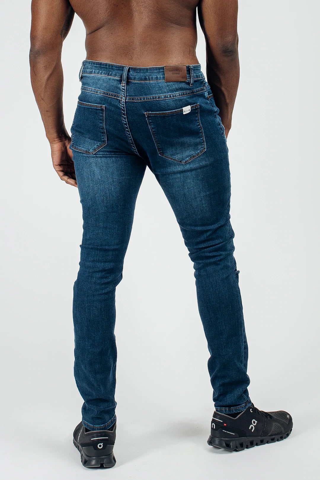 Slim Athletic Fit Destroyed Jeans - Medium Distressed - photo from back #color_medium-distressed