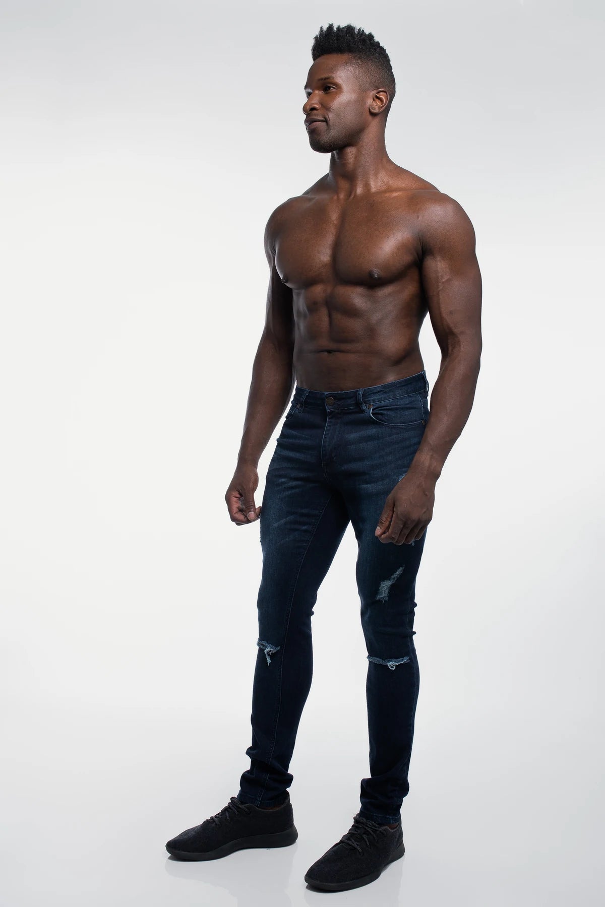 Fitness Trend Slim Men Black Jeans
