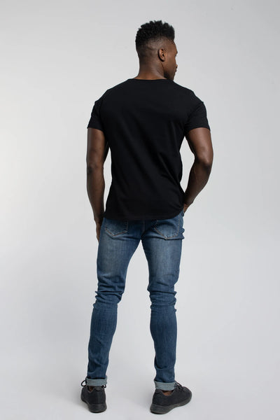 Starter Raw Tee - Black - photo from back #color_black