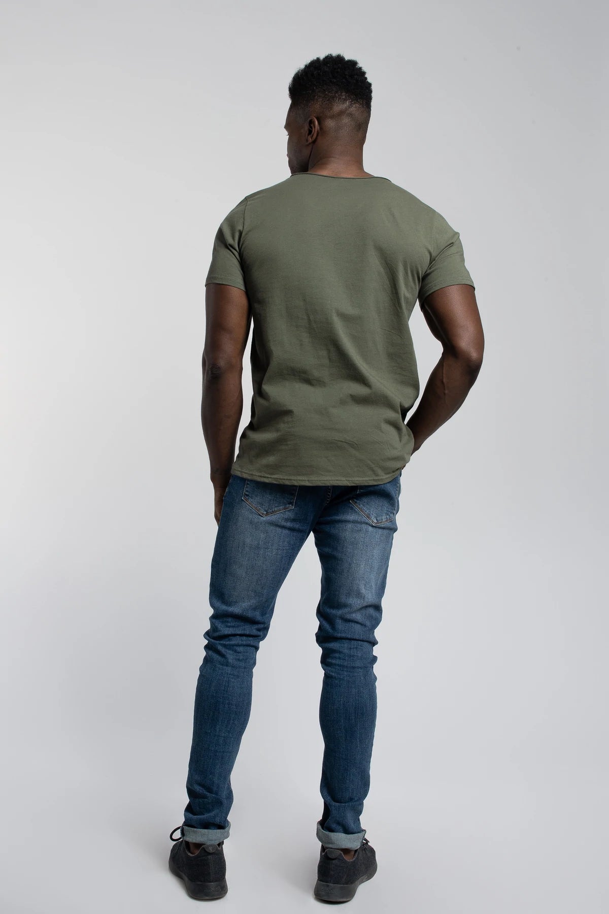Starter Raw Tee - Olive - photo from back #color_olive