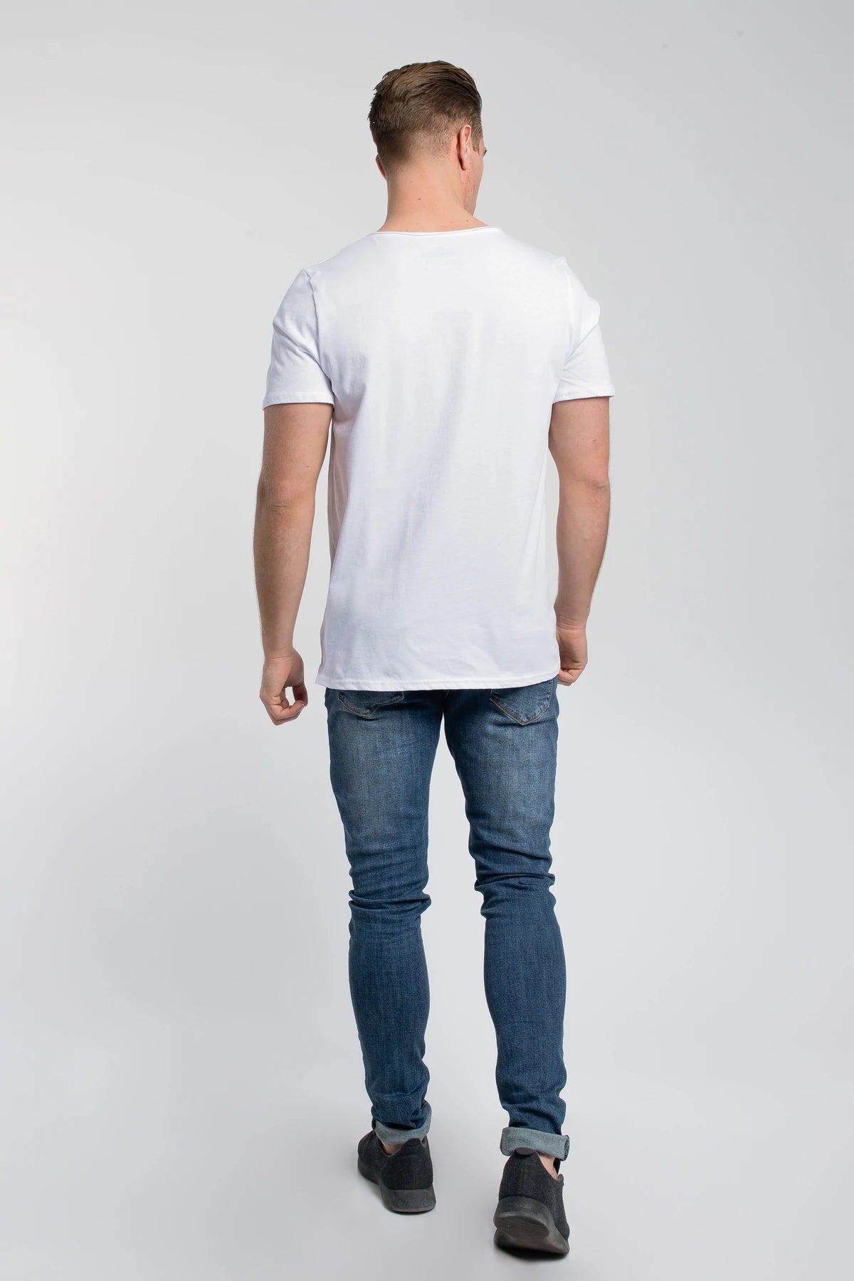 Starter Raw Tee - White - photo from back #color_white