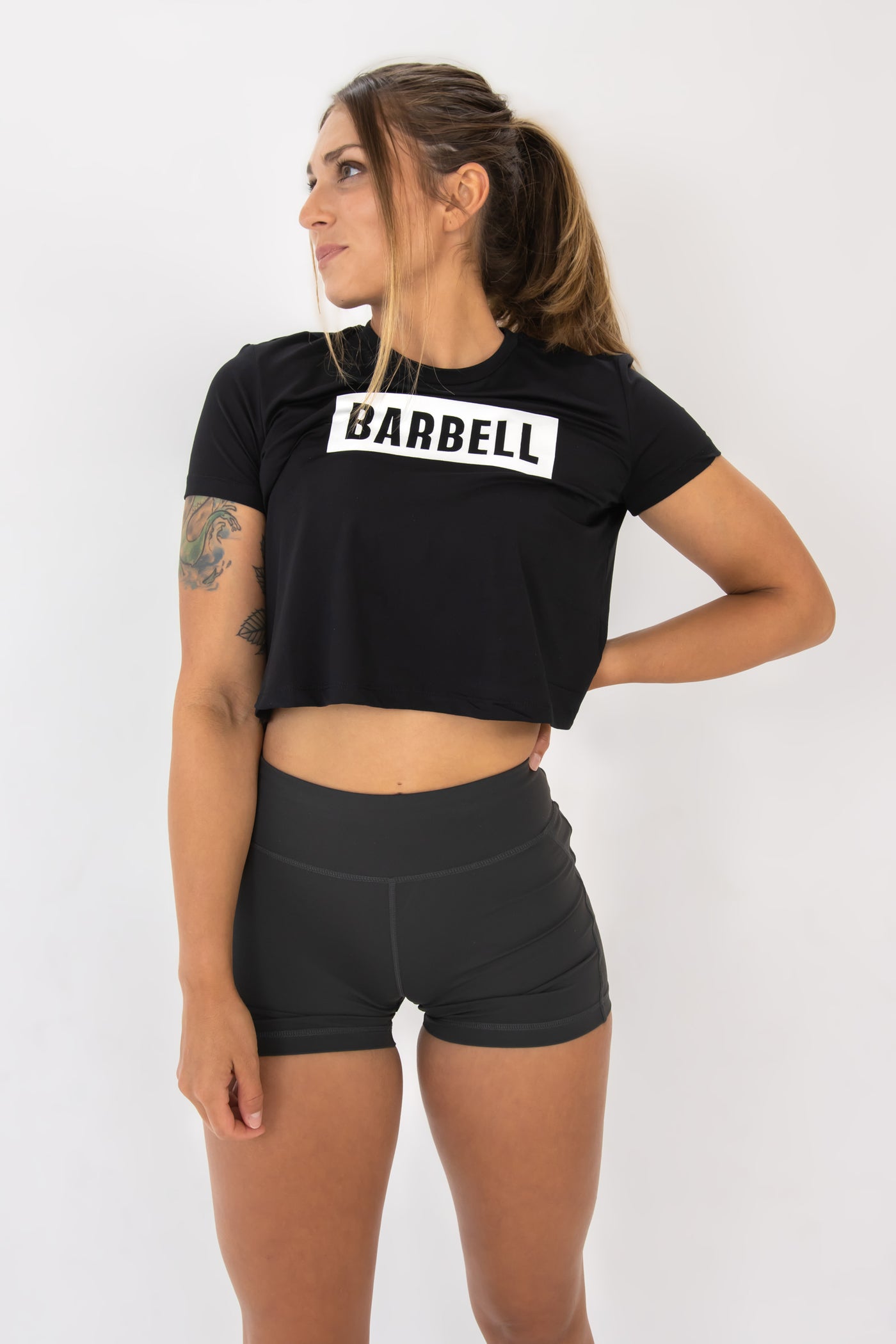 Barbell Stayput Short-Charcoal - photo from front second angle #color_charcoal