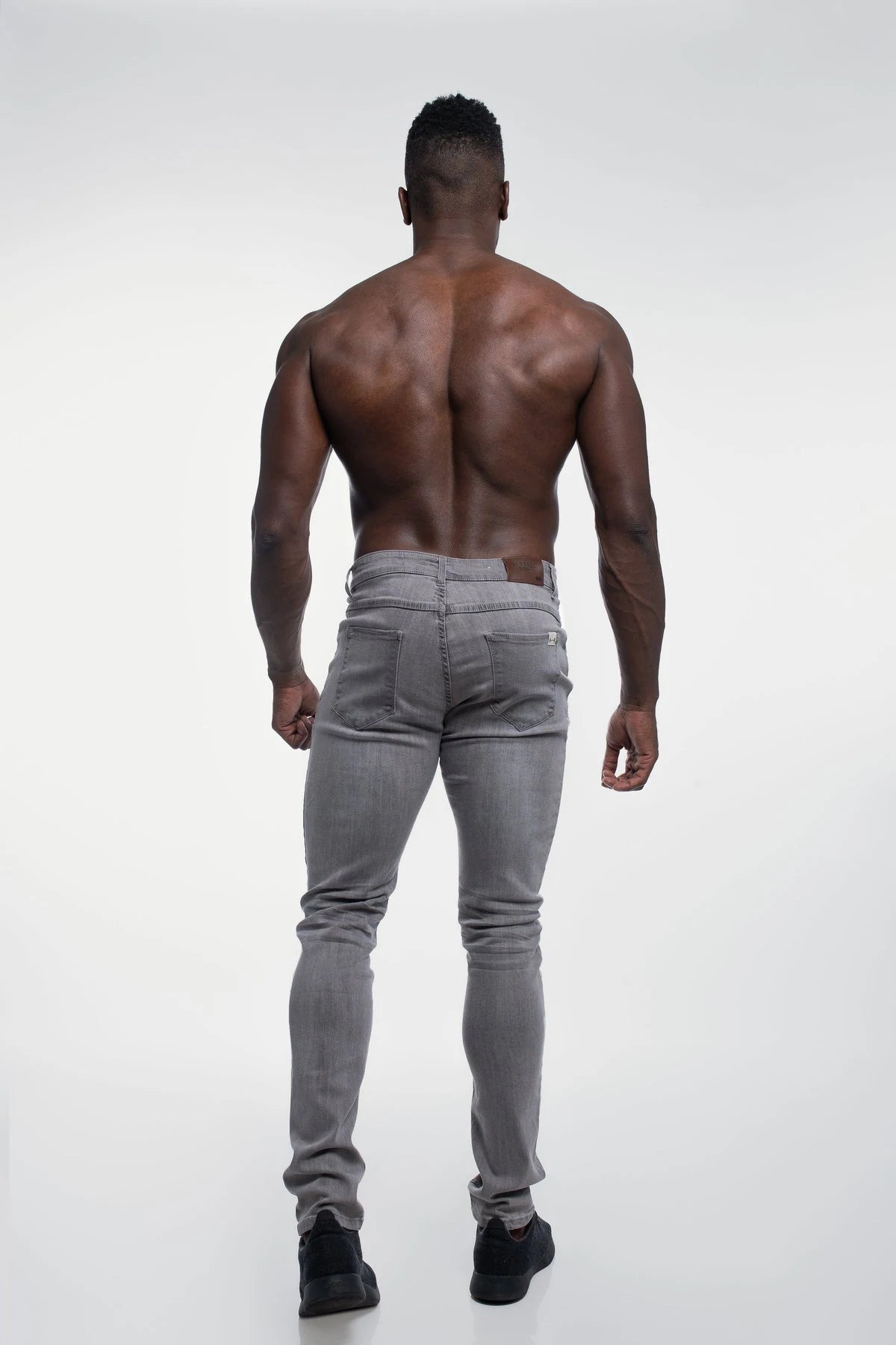 Barbell Straight Athletic Fit Jeans - Cement - photo from back #color_cement