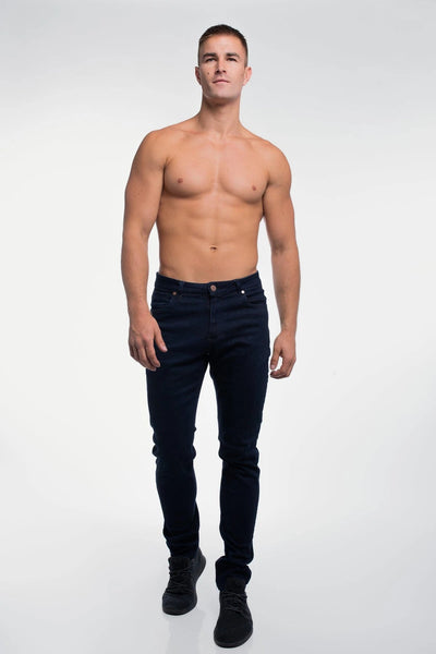 Barbell Straight Athletic Fit Jeans - Dark Indigo - photo from front #color_dark-indigo