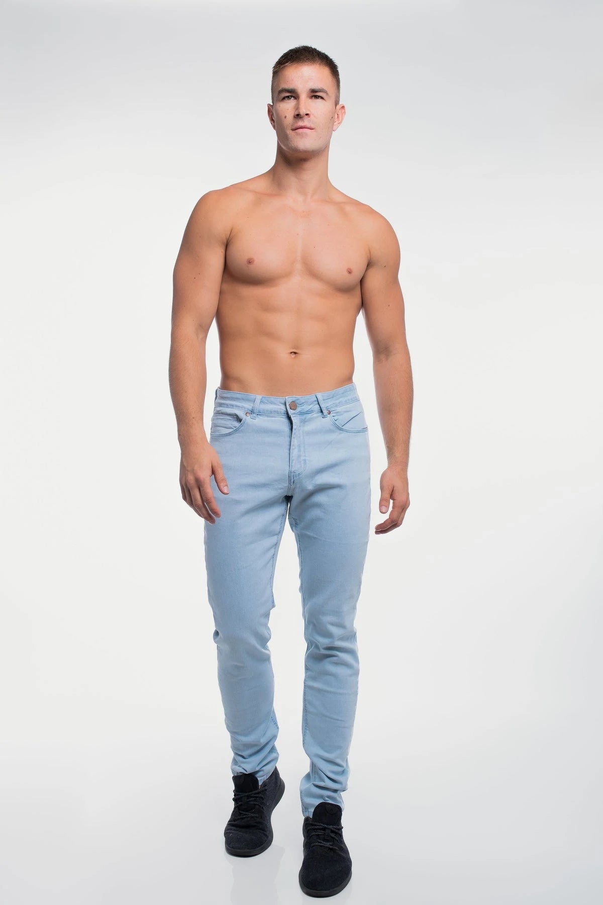 Barbell Straight Athletic Fit Jeans - Panama - photo from front second angle #color_panama