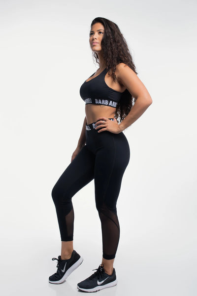 Vented Leggings - Black - photo from front second angle #color_black