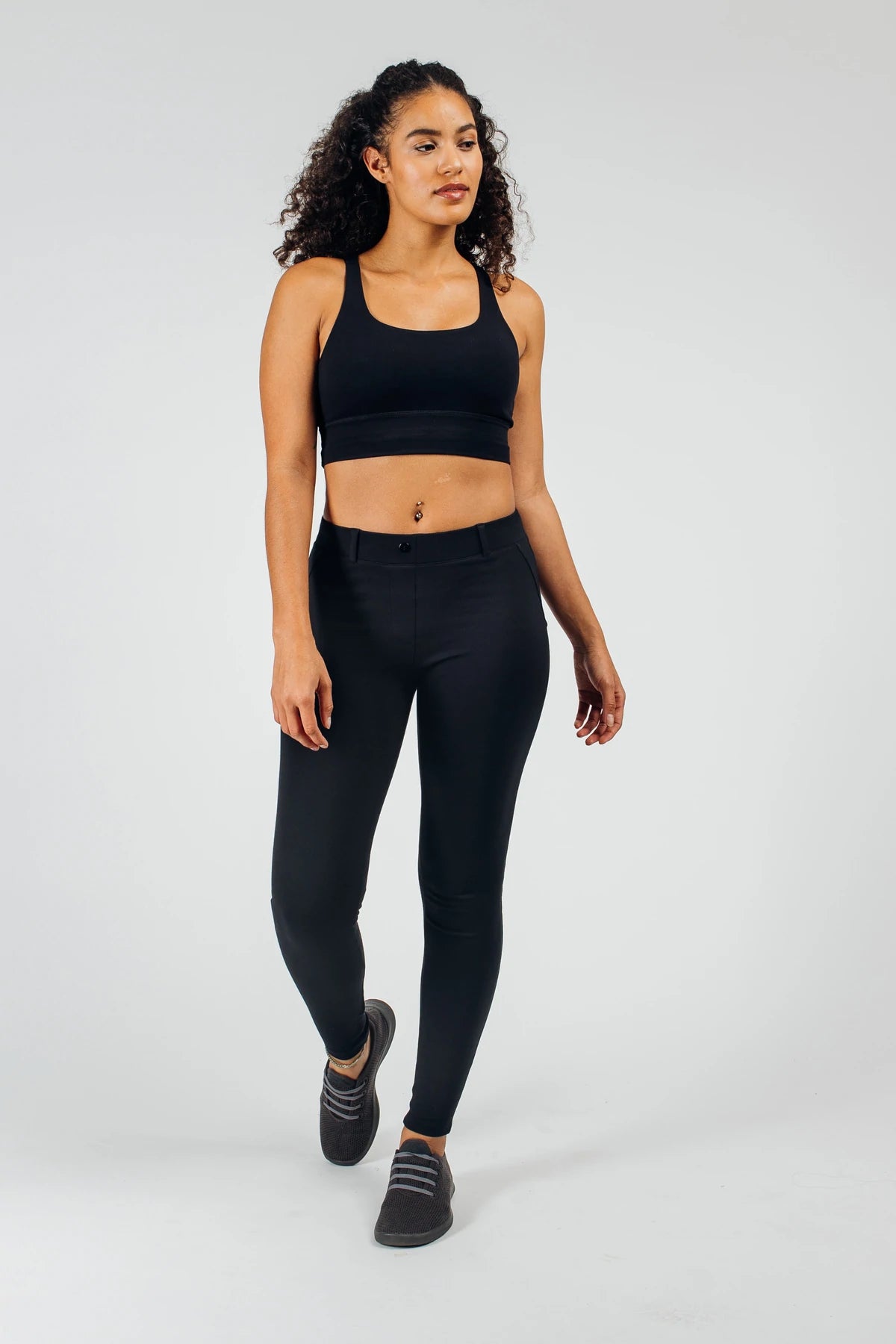 Barbell Womens Anything Pant- Black - photo from front #color_black