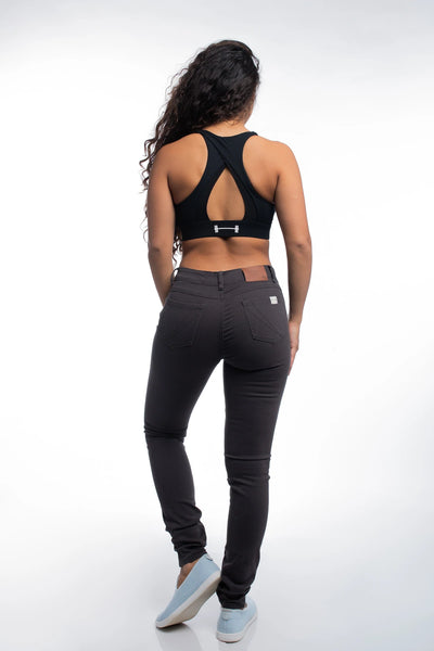 Barbell Womens Athletic Chino Pant- Smoke Gray - photo from back #color_smoke-gray