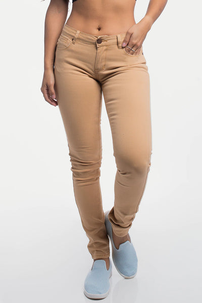 Barbell Womens Athletic Chino Pant- Dune - photo from front in focus #color_dune