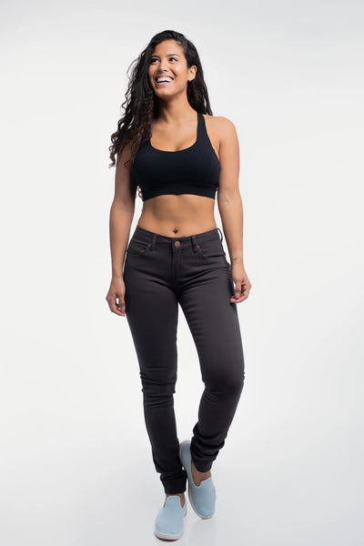 Barbell Womens Athletic Chino Pant- Smoke Gray - photo from front #color_smoke-gray