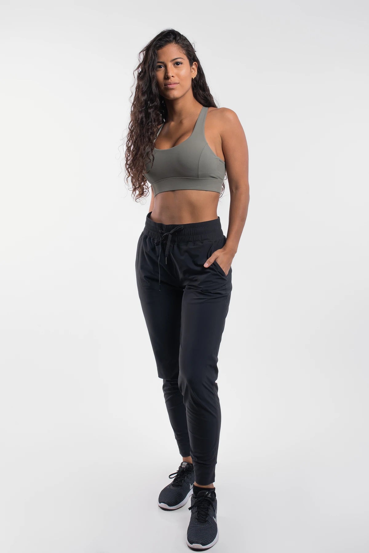 Barbell Women's Ultralight Jogger - Black - photo from front #color_black